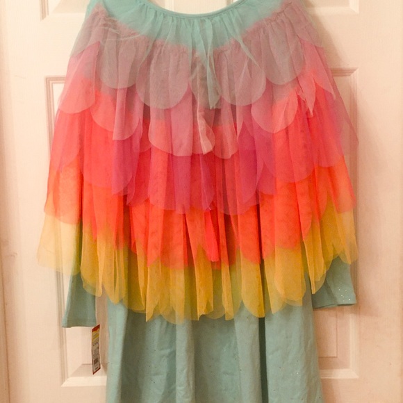 Other - NWT sparkle dress with attached rainbow cape